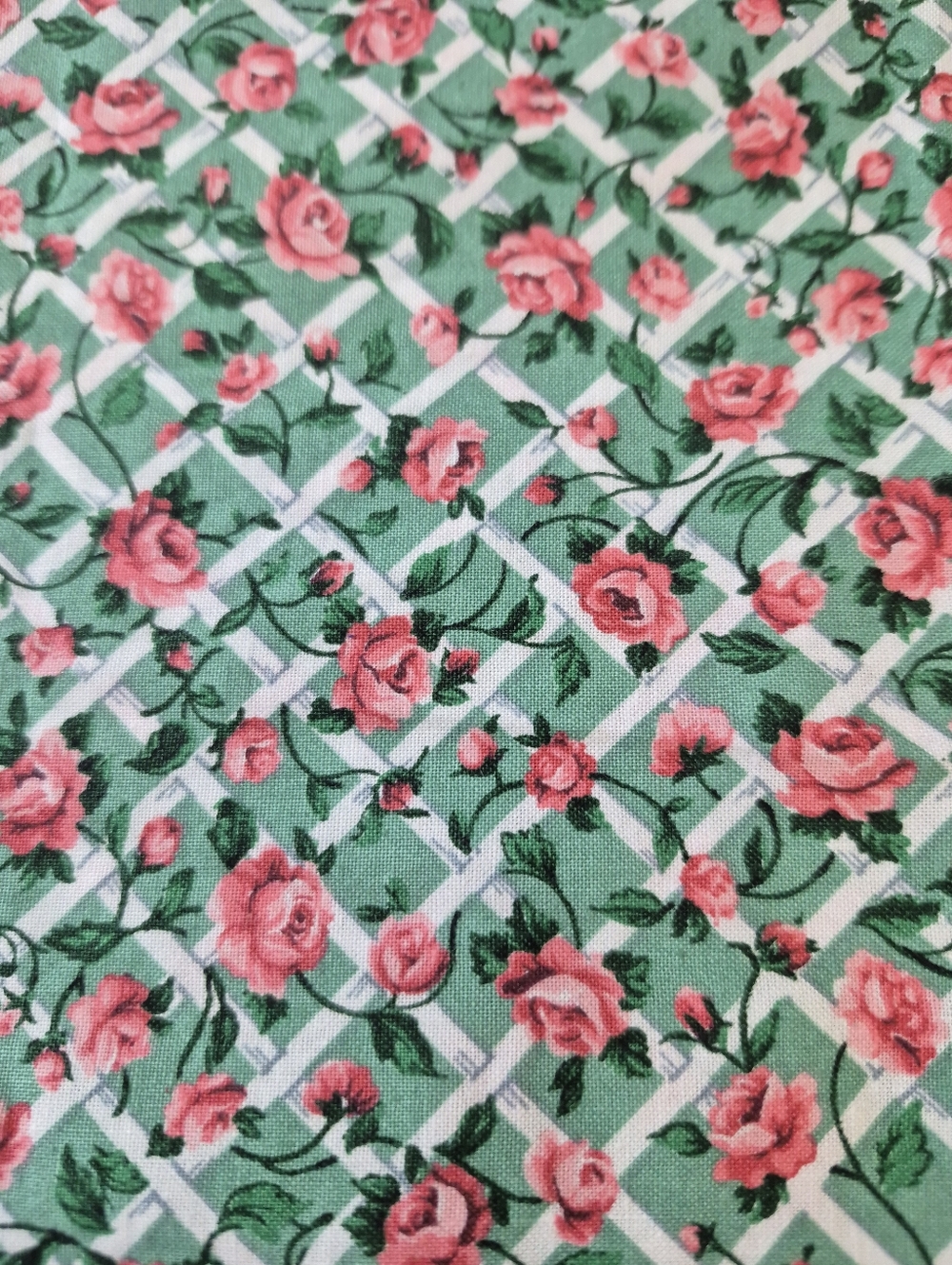 VIP Cranston Floral Rose Fabric Remnant 20.5x28 Quilting Craft Cottagecore